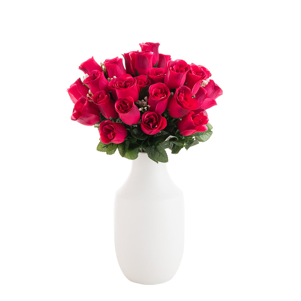 Rose Bouquet 6 Heads Pink 36cm