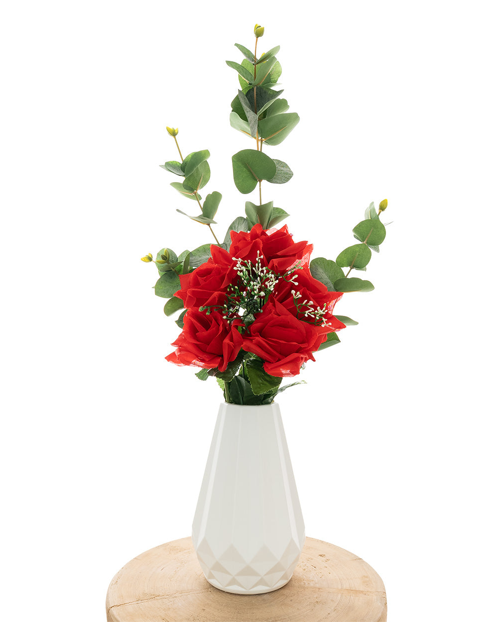 Rose Bunch 5 Heads Red 40cm