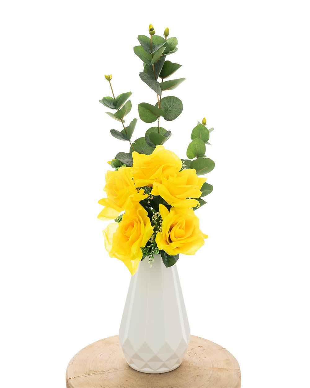 Rose Bunch 5 Heads Yellow 40cm
