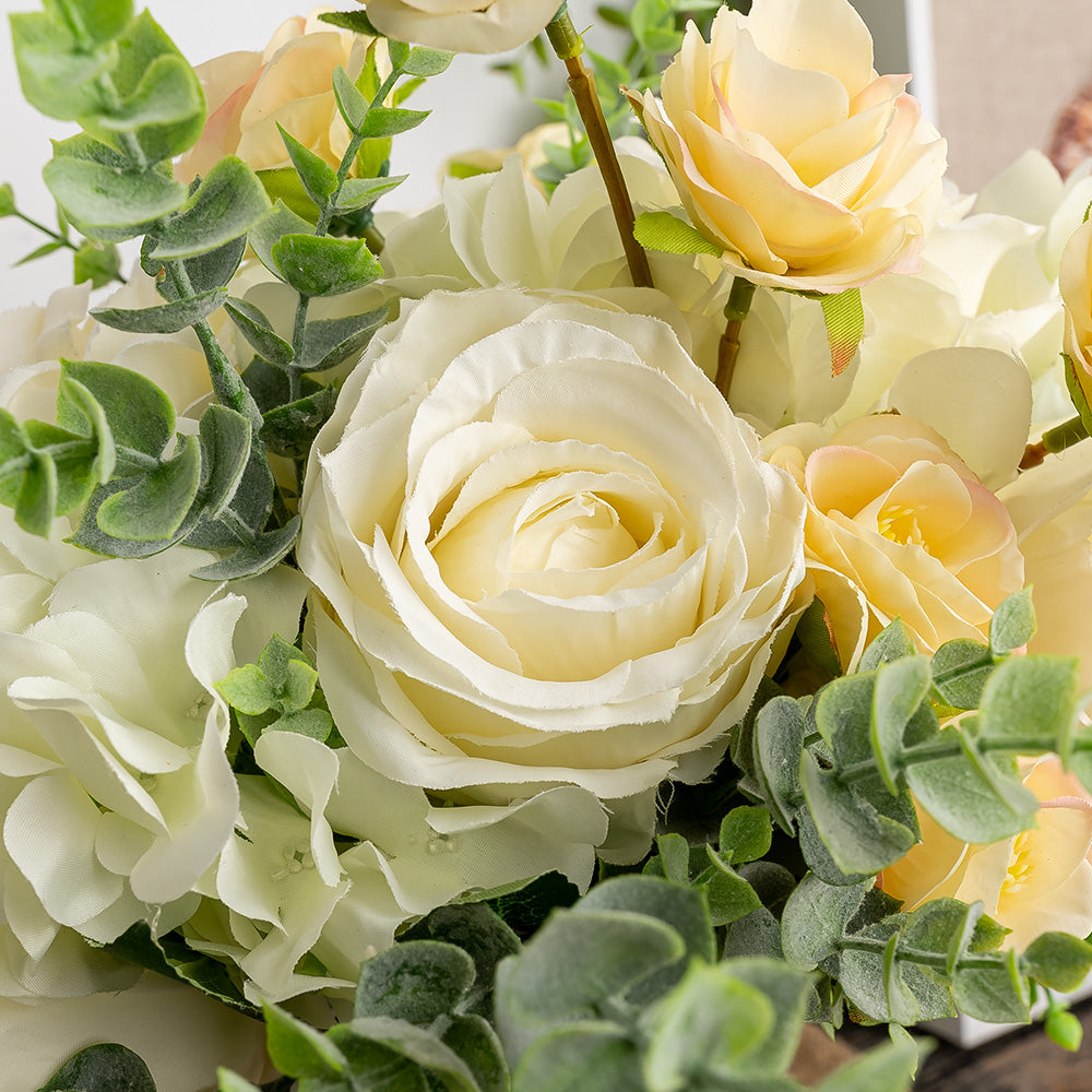Mini Roses Spray Yellow 42cm