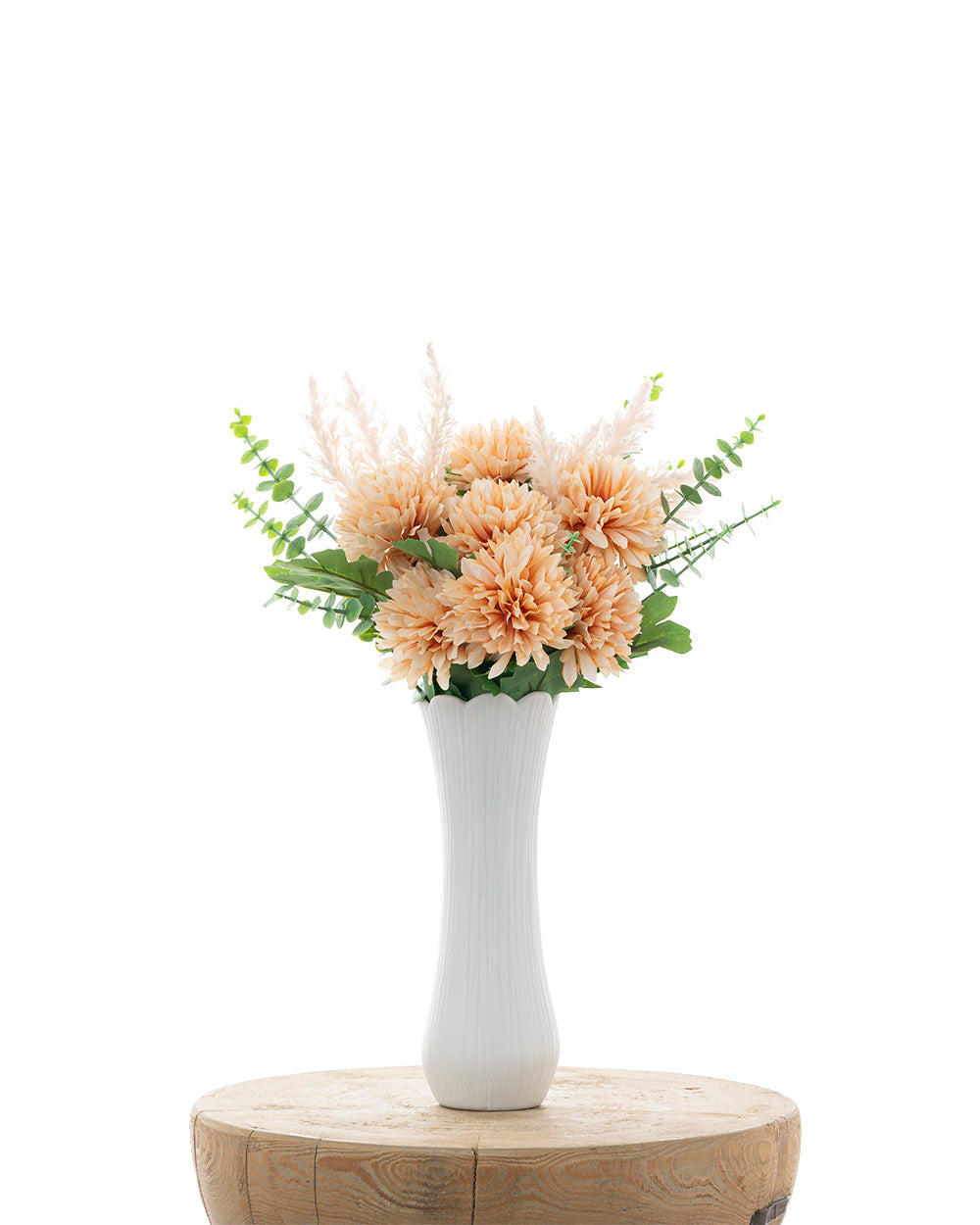 Eucalyptus Bush Green & White 38cm