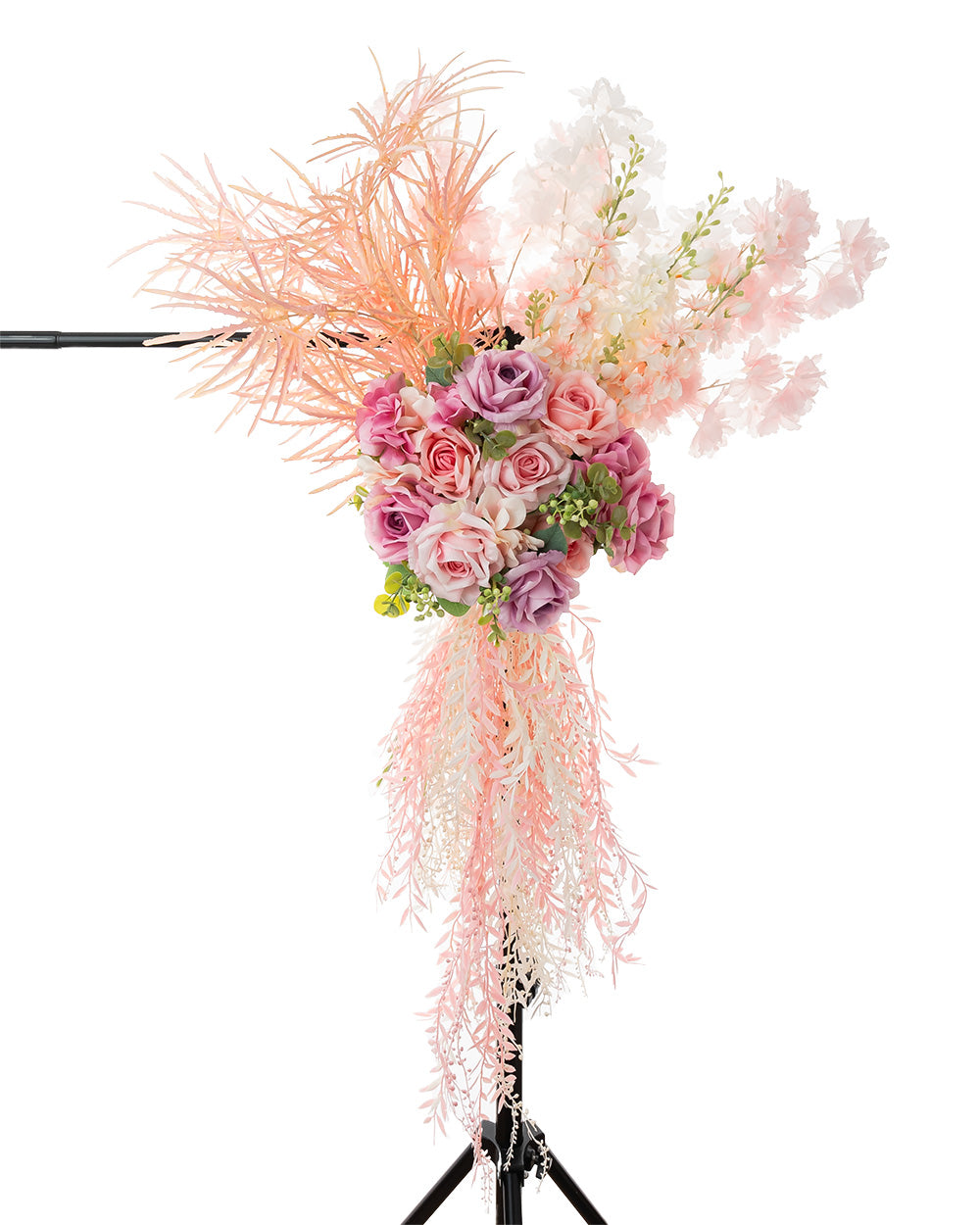 Rose Hydrangea Bouquet 10 Heads Light Pink 49cm