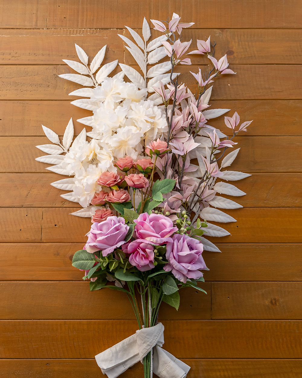 Rose Hydrangea Bouquet 10 Heads Dark Pink 49cm