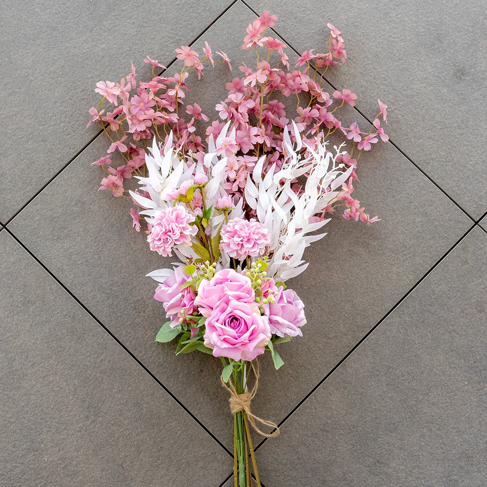 Zinnia stem 3 Heads Pink 67CM