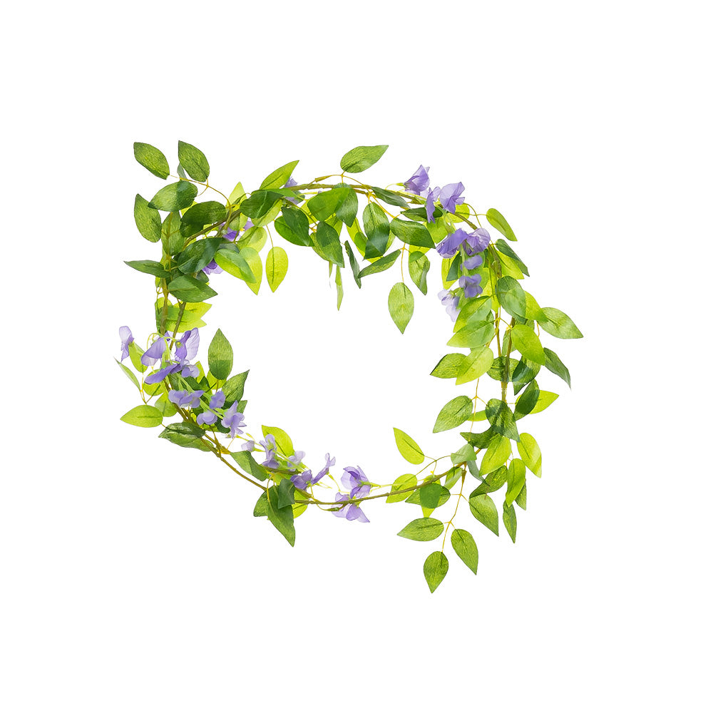 5 Head Wisteria Vine Garland Purple 180cm