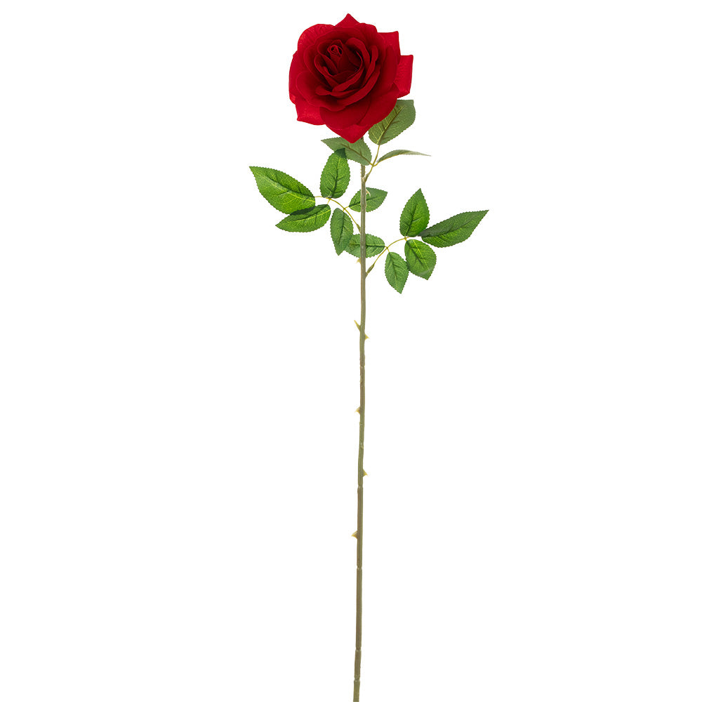 Velvet Rose Stem Red 73cm