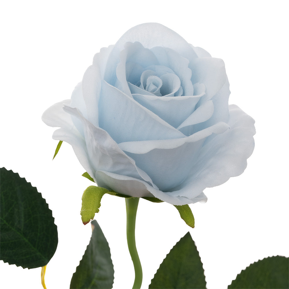 Velvet Rose Stem Blue 51cm
