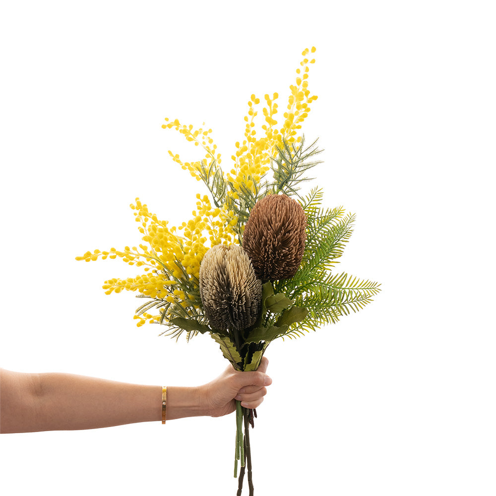 Wattle Bouquet Yellow 42cm