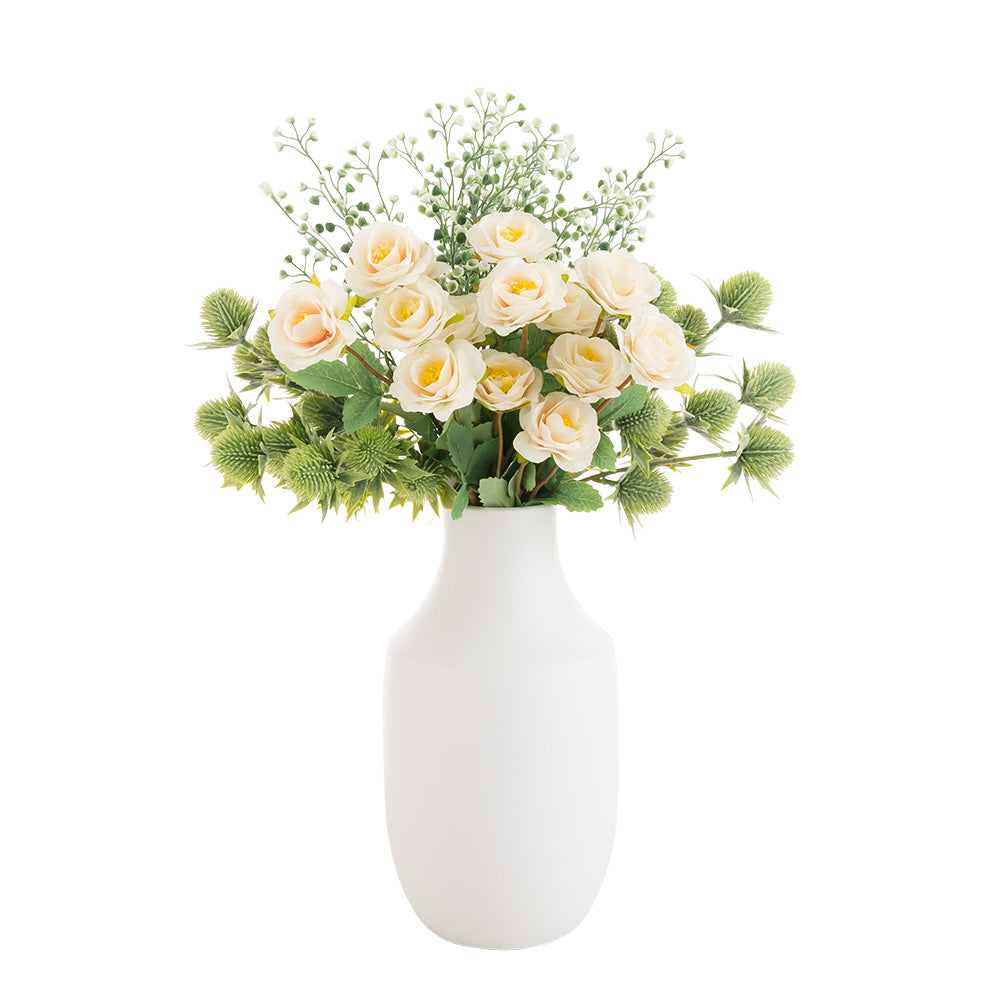 Mini Roses Spray Light Pink 42cm