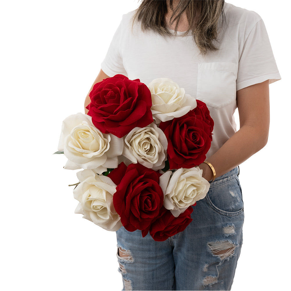 Velvet Rose Stem Red 73cm
