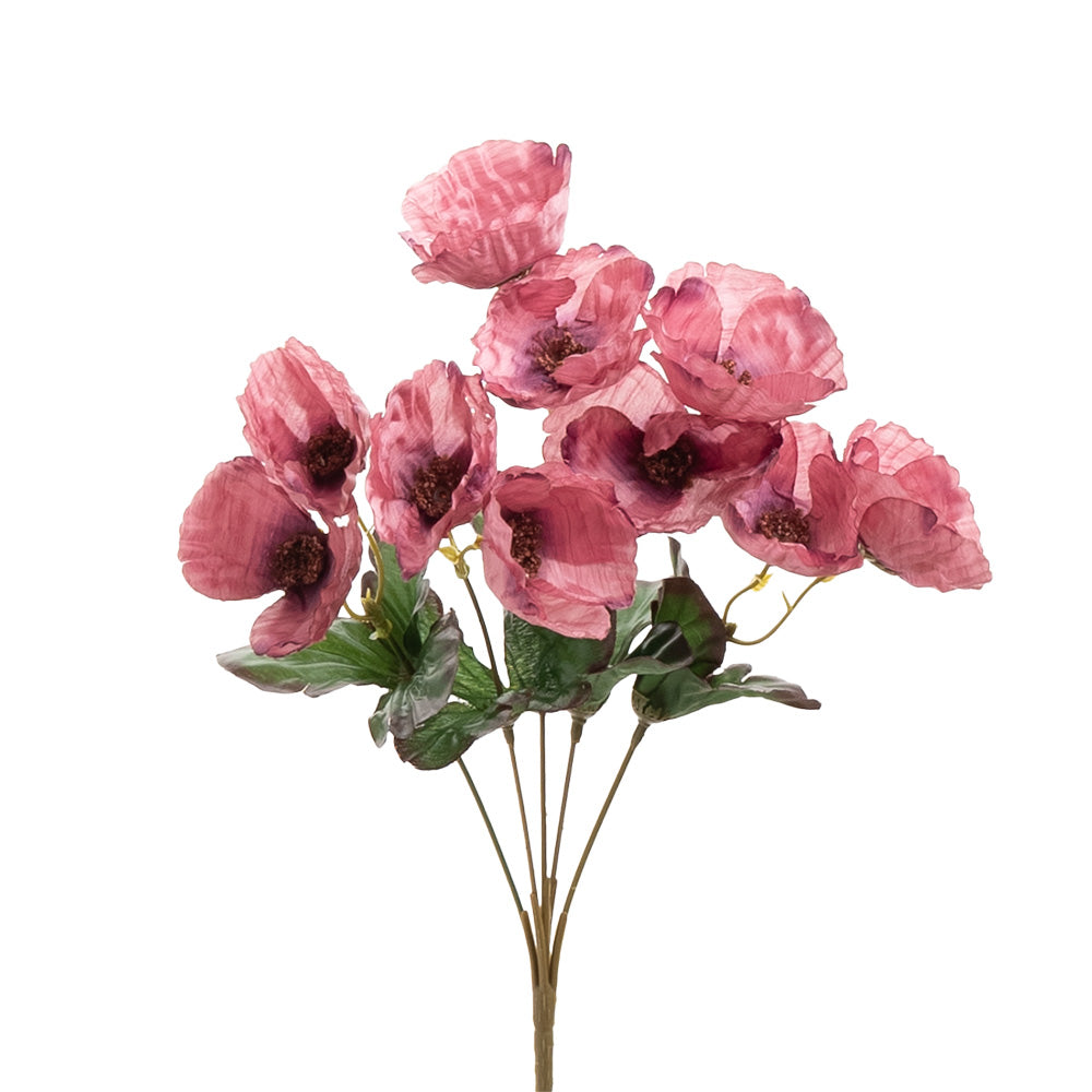 Poppy Bush Purple 37cm