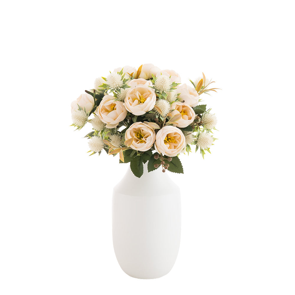 Peony Bouquet 7 Heads Cream 33cm
