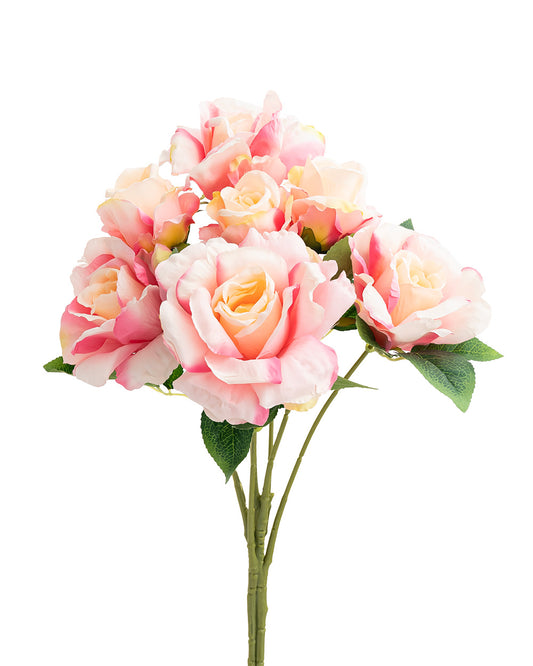 Rose Bunch 7 Heads Pink 60cm