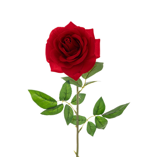 Velvet Rose Stem Red 73cm