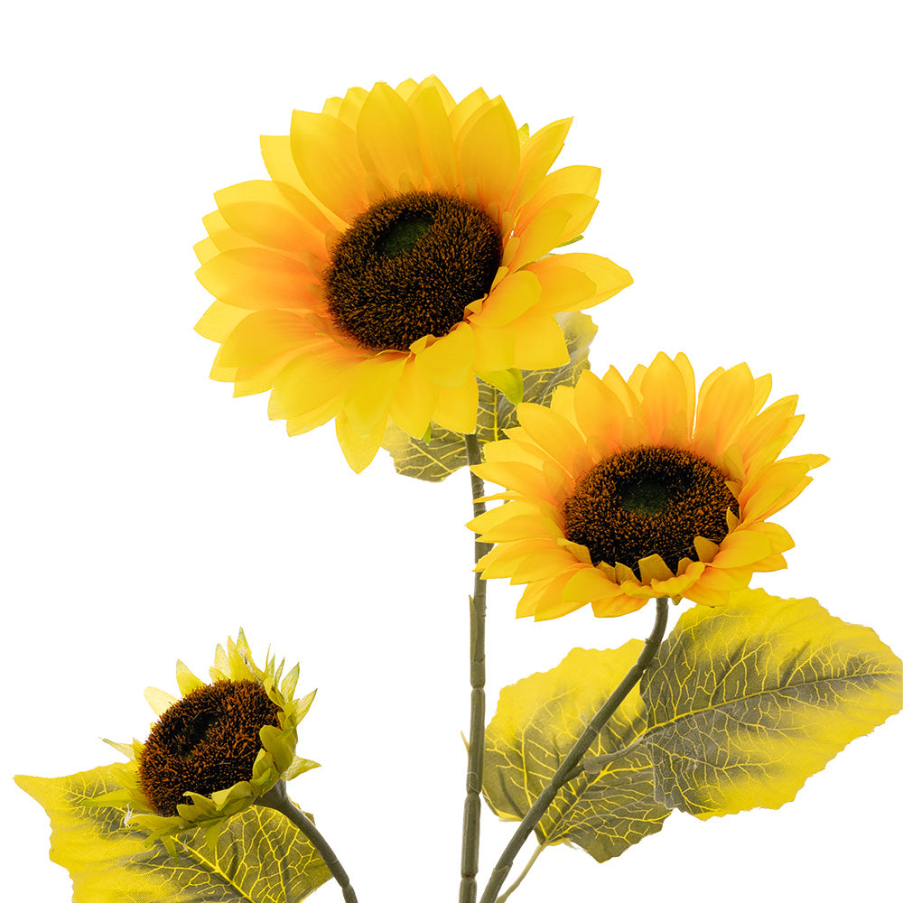 Sunflower 3 Heads Yellow 95cm